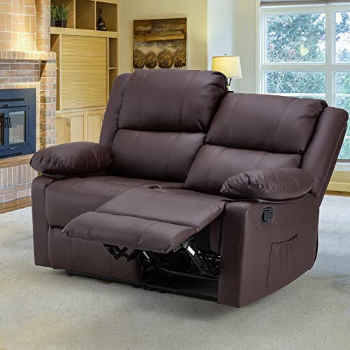 YODOLLA Heat and Massage Recliner Loveseat Couch