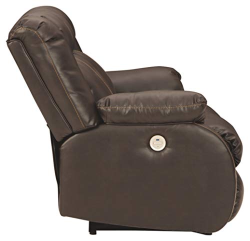 Ashley Denoron Power Reclining Loveseat in Brown, 63