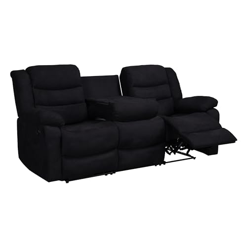 Modern Black Modular Sofa Set for Living Room