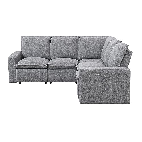 JURMALYN Modular L-Shaped Reclining Sofa with USB