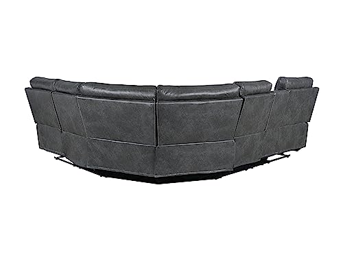 L Shaped Recliner Sectional Sofa with Cup Holder