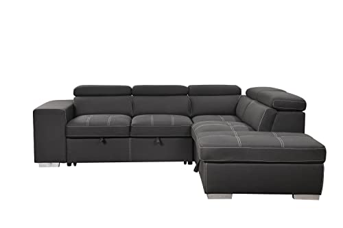 Modern 104" L-Shaped Sectional Sofa with Storage