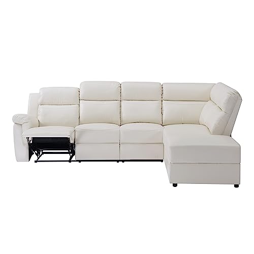 Eafurn L-Shaped Faux Leather Reclining Sofa Couch