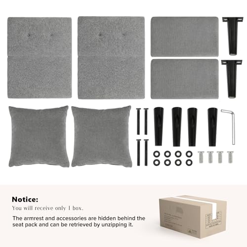 Vesgantti Convertible Futon Sofa Bed - Ash Blue