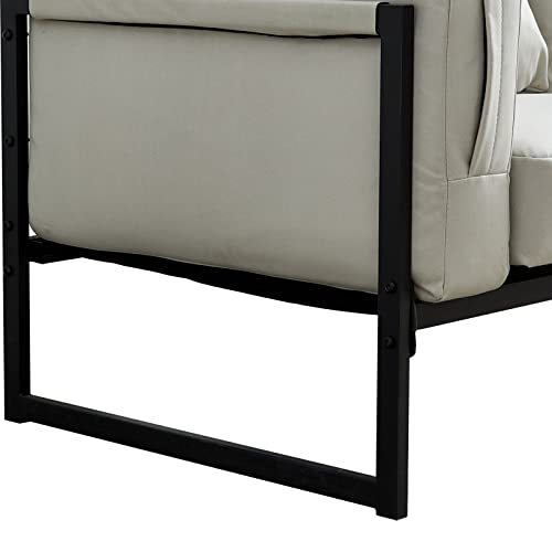 LEMROE Faux Leather Sectional Sofa Set for Living Room