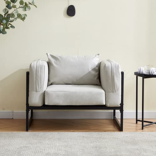 LEMROE Faux Leather Sectional Sofa Set for Living Room