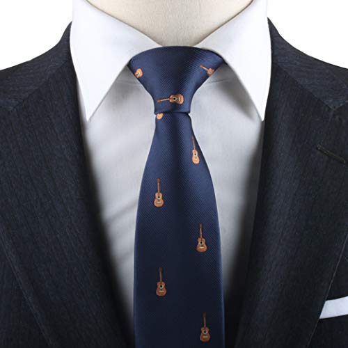 Skinny Acoustic Guitarist Necktie for Music Lovers Gift