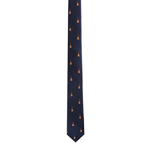 Skinny Acoustic Guitarist Necktie for Music Lovers Gift