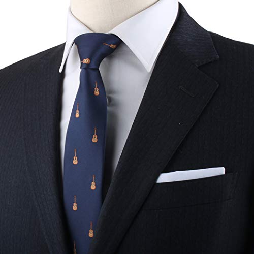 Skinny Acoustic Guitarist Necktie for Music Lovers Gift