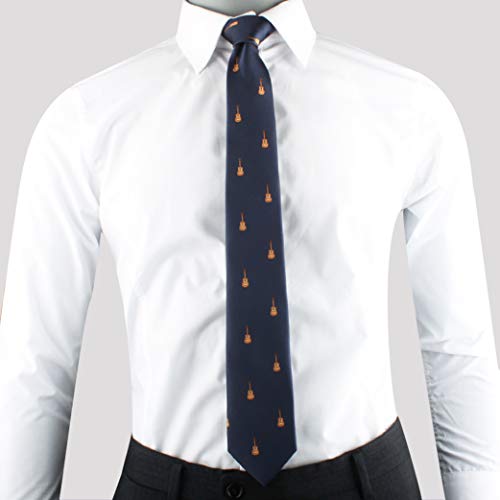 Skinny Acoustic Guitarist Necktie for Music Lovers Gift
