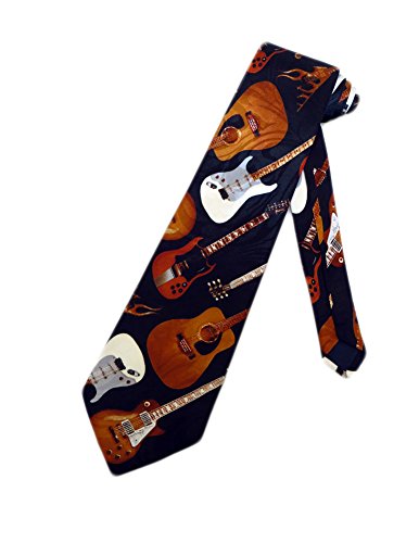 Steven Harris Mens Guitar Neckties - Electric/Acoustic Guitars