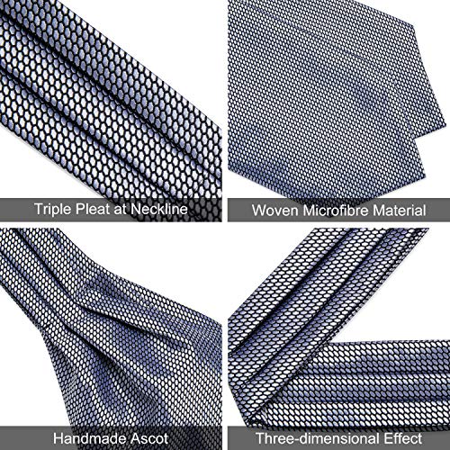 DiBanGu 4-Piece Jacquard Ascot Set for Men