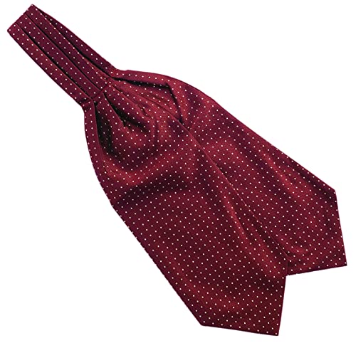 Red Polka Dot Ascot Tie for Men and Boys