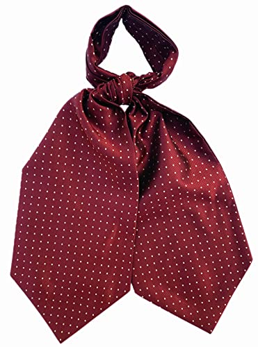 Red Polka Dot Ascot Tie for Men and Boys