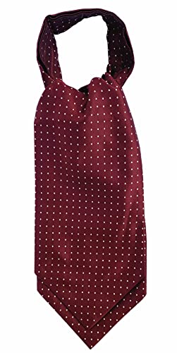 Red Polka Dot Ascot Tie for Men and Boys