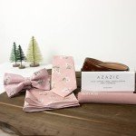 Floral Skinny Tie in Blush Pink and White