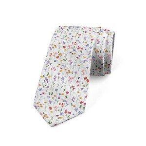 Spring Wildflowers Men’s Necktie, 3.7