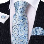 Barry.Wang Floral Tie Set with Handkerchief & Cufflinks