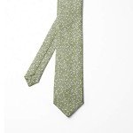 Floral Art Necktie with Soft Pink Blossoms