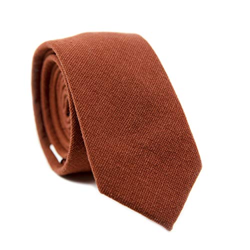 Rust Skinny Tie for Men, Weddings, Dances, Gifts