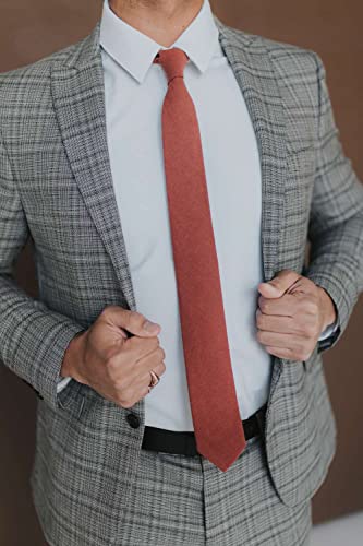 Rust Skinny Tie for Men, Weddings, Dances, Gifts