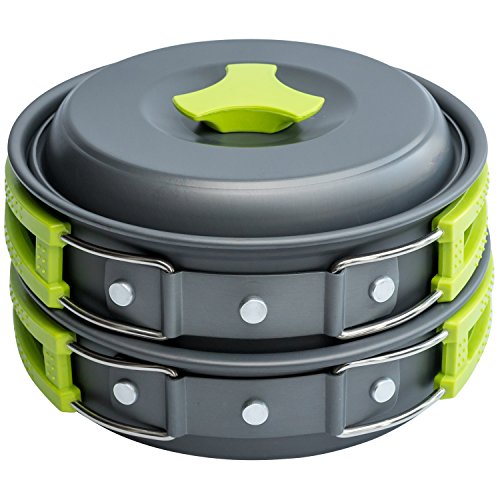 1L Camping Cookware Mess Kit Backpacking Hiking Outdoors