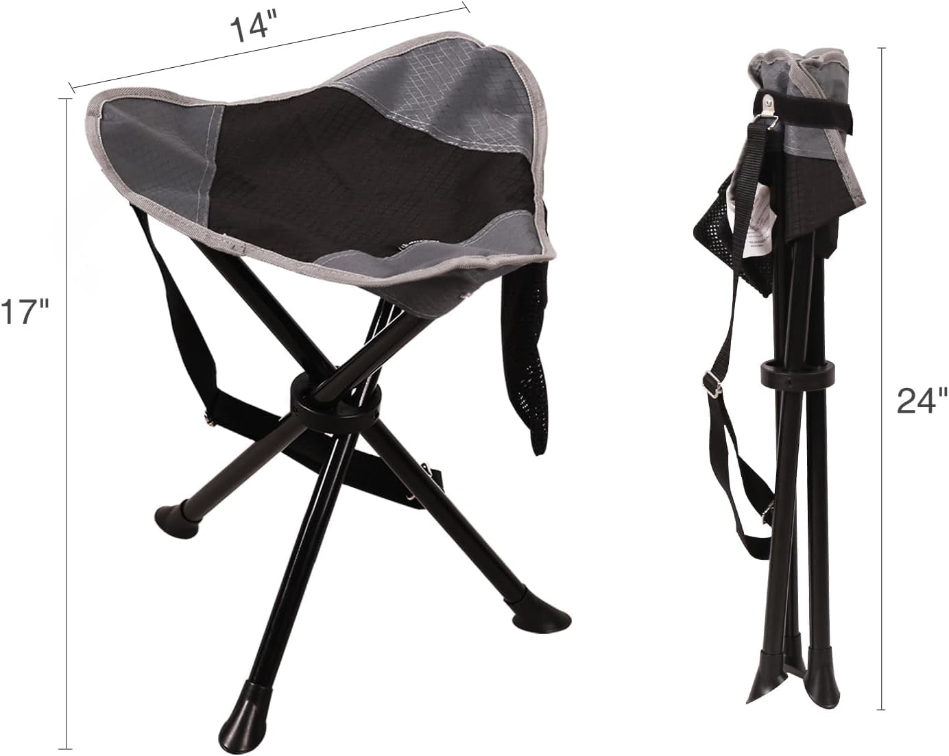 Lightweight Portable Folding Camping Stool 300lb, 2 Pack