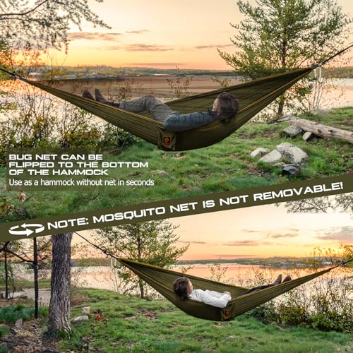 Portable Camping Hammock with Mosquito Net and Tree Straps