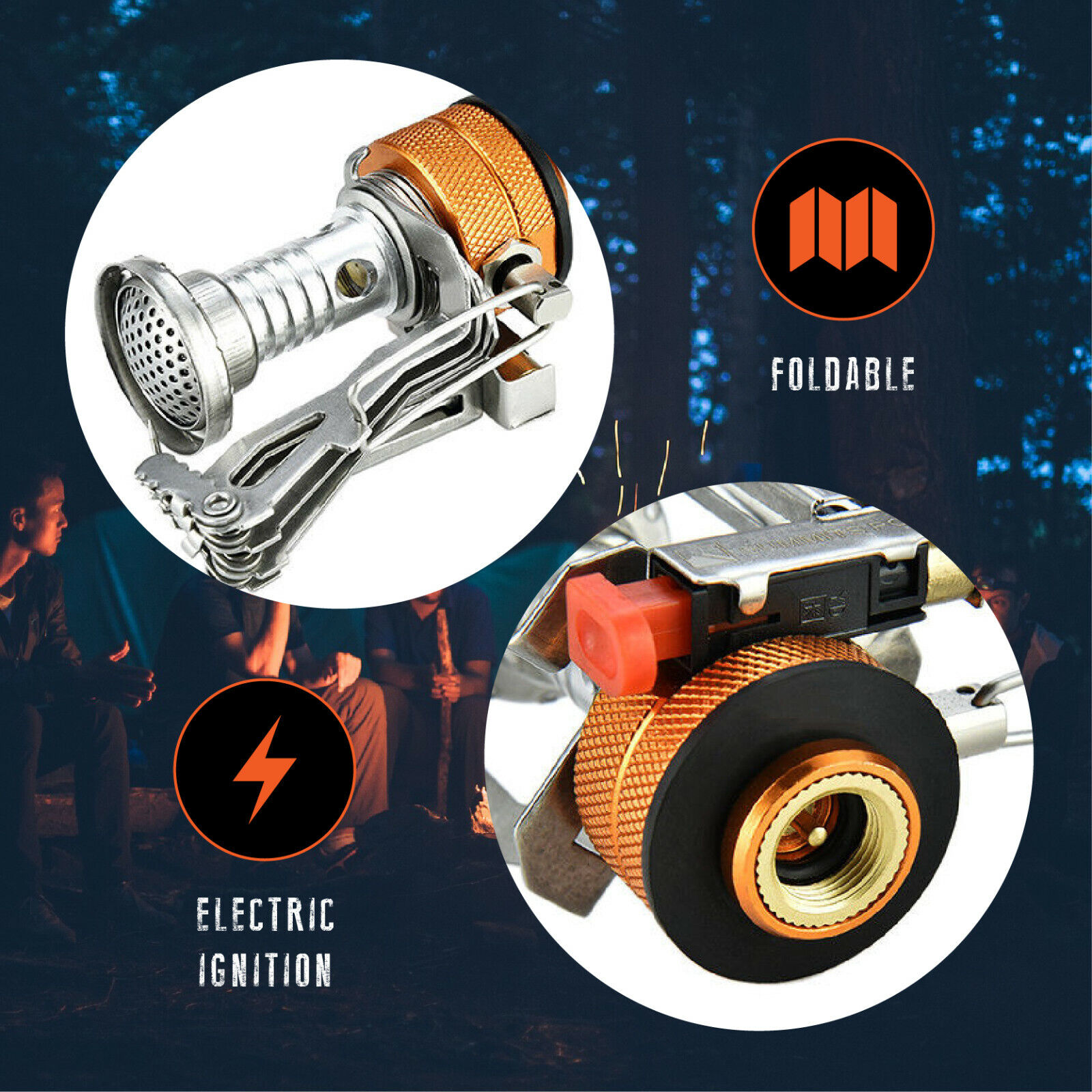 Compact Gas Stove for Outdoor Backpacking and Camping