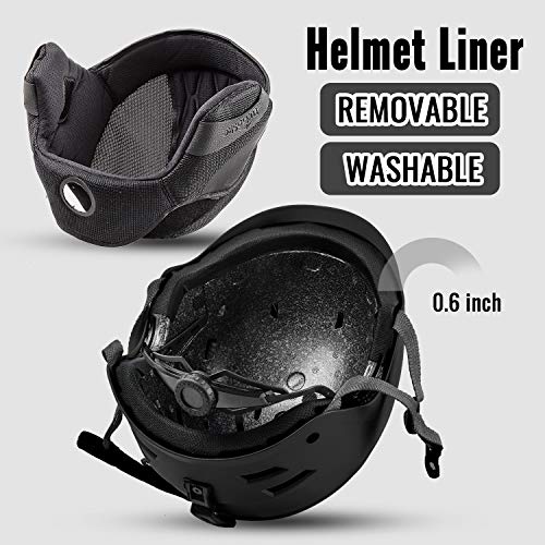 Black TurboSke Ski Helmet for Men, Women, and Youth