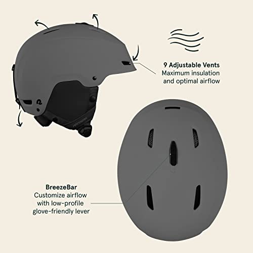 Retrospec Zephyr Ski Helmet - Adjustable for Adults & Youth