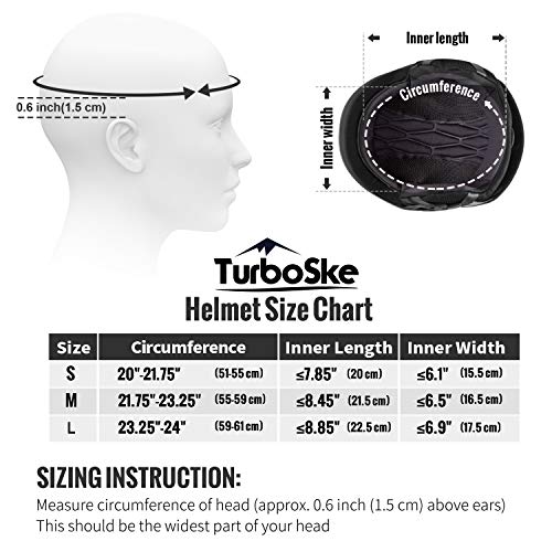 Black TurboSke Ski Helmet for Men, Women, and Youth