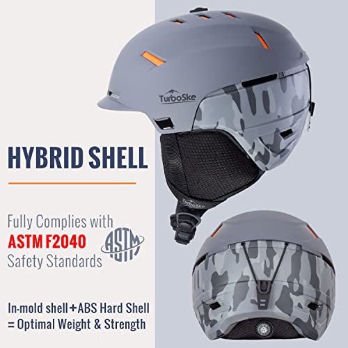 TurboSke Adjustable Ski Helmet for Men, Women, Youth