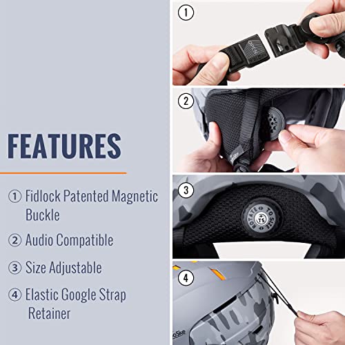 TurboSke Adjustable Ski Helmet for Men, Women, Youth