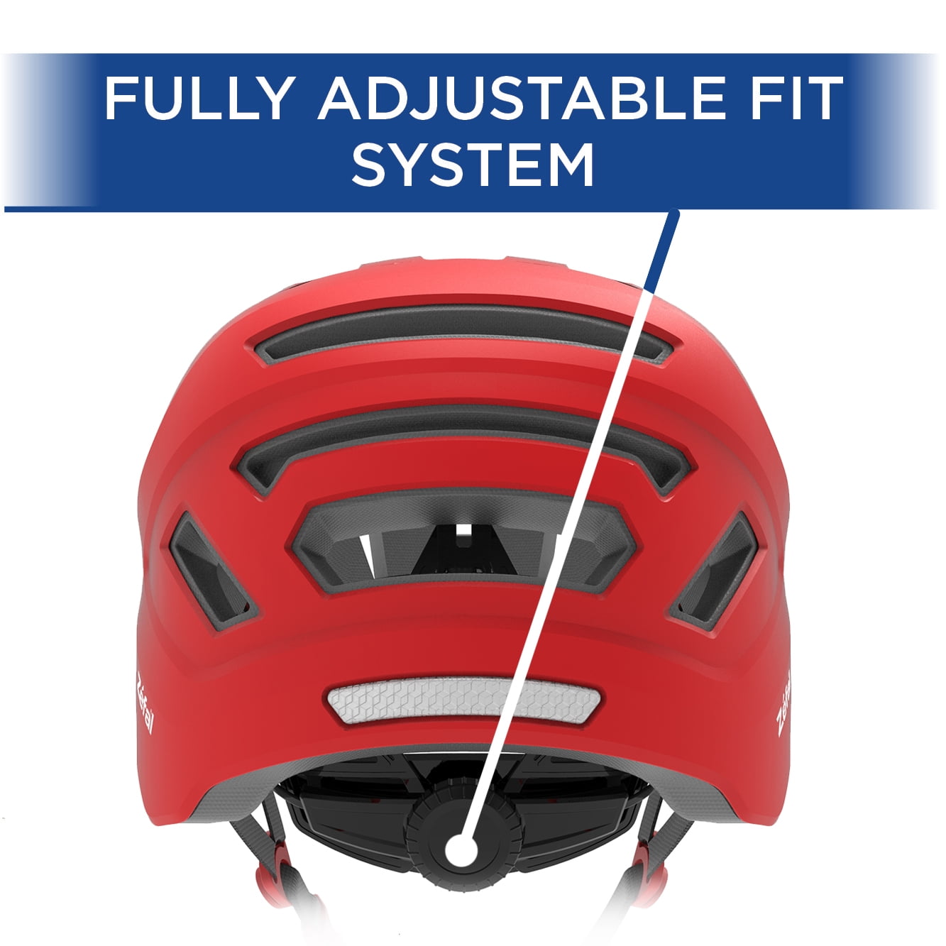 Red Youth Paragliding Helmet with Visor and Reflection