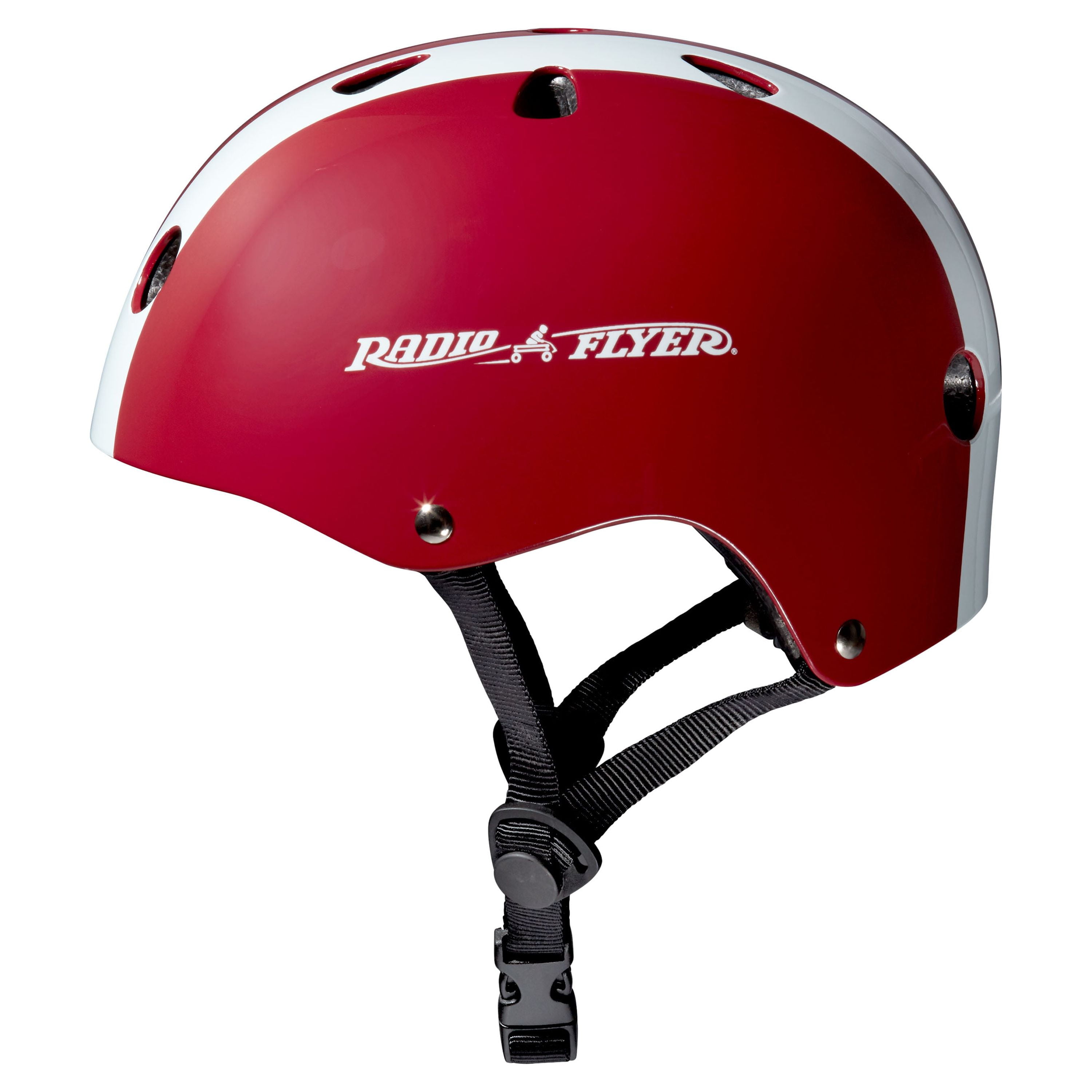 Youth Paragliding Helmet: Adjustable Straps, Ages 2-5, Red