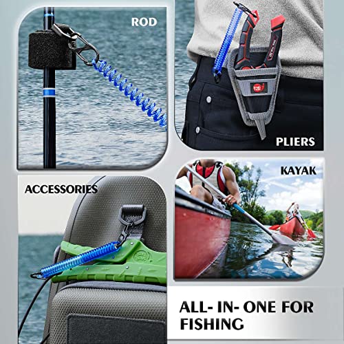 6pc Snail Trail Retractable Lanyard & 12pc Carabiner