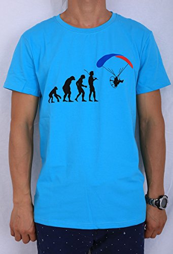 Gadek Paramotor T-Shirts for Outdoor Sports, Blue, M