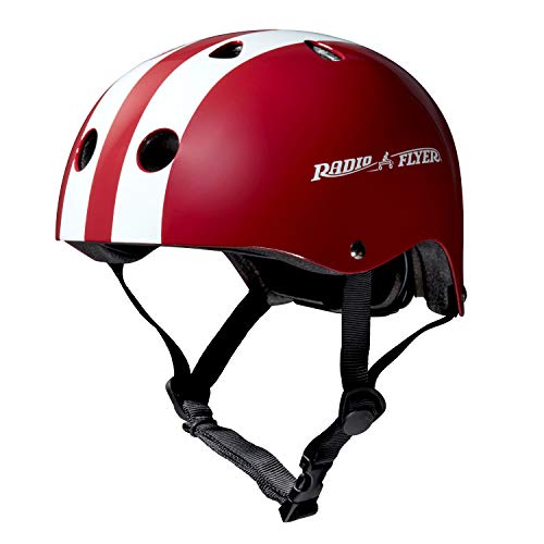 Youth Paragliding Helmet: Adjustable Straps, Ages 2-5, Red