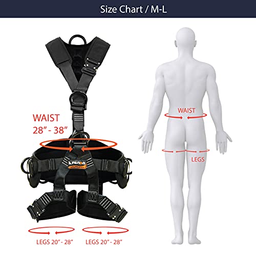 Full body Paragliding Harness with 6 D-Ring Points