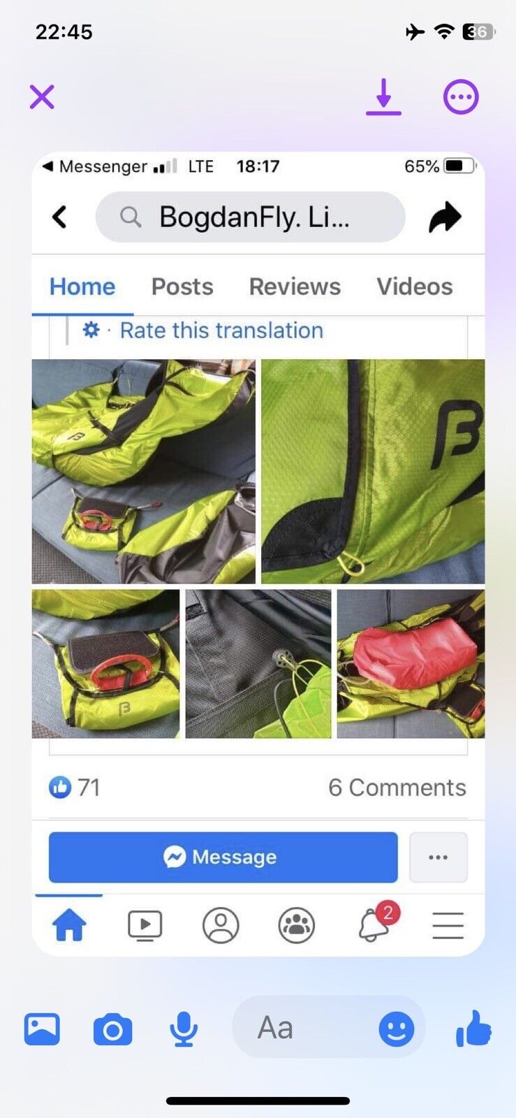 Lightweight Paragliding Harness Pod Cocoon for Hike and Fly