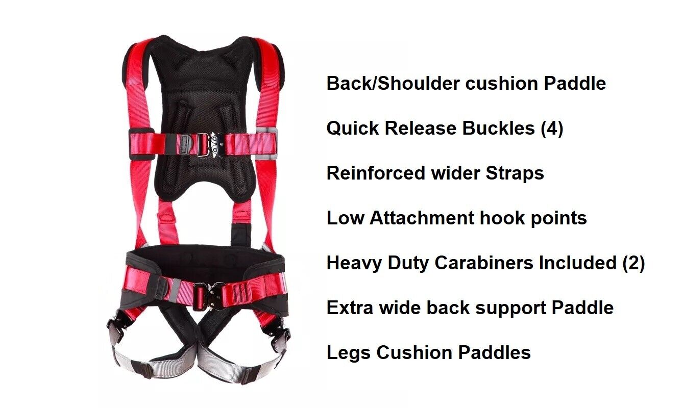 Paragliding Ground Handling Harness with Carabiners