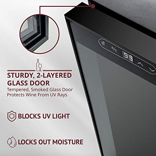 SCHMECKE 18-Bottle Wine Refrigerator with Lock