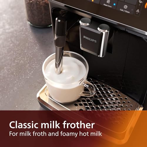 Philips Automatic Espresso Machine with Milk Frother, Black