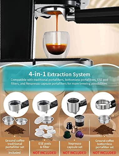 Gevi Espresso Machine with Milk Foaming Wand