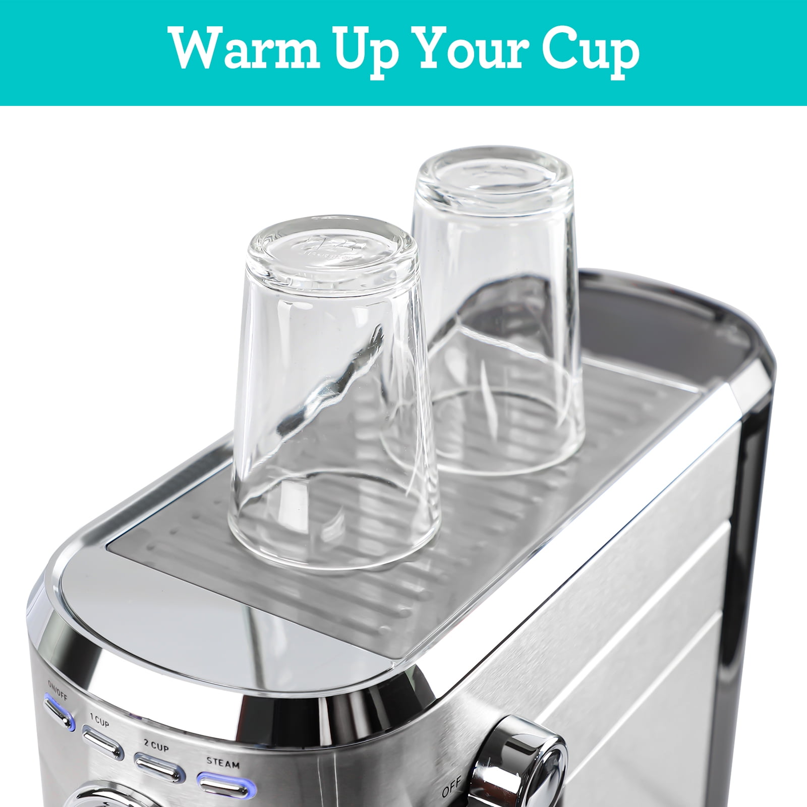 Stainless Steel Espresso Machine with Milk Frother