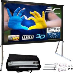 Elite Screens 120" Projector Screen - Outdoor/Indoor Viewing