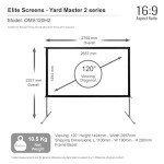 Elite Screens 120" Projector Screen - Outdoor/Indoor Viewing