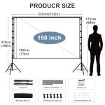 150" Outdoor Projector Screen with Stand - Wrinkle-Free