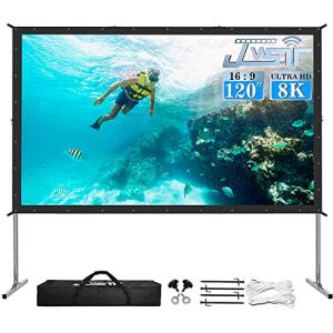 JWSIT 120" Outdoor Movie Screen - Portable and Upgraded
